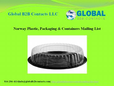 Norway Plastic, Packaging & Containers Mailing List