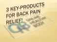 3 KEY-PRODUCTS FOR BACK PAIN RELIEF! PowerPoint PPT Presentation