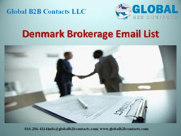 Denmark Brokerage Email List