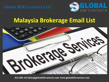 Malaysia Brokerage Email List