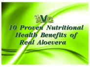 Proven Aloe Vera Health Benefits