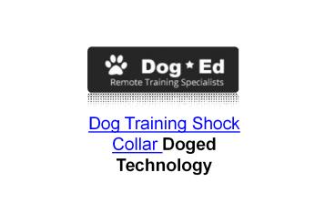 Dog training shock collar - Doged Technology