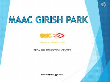 Web Designing certificate Course in Kolkata, Join MAAC Girish Park