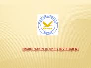 Details About Immigration to UK by Investment?