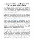 A Luxury Home- An Expression of You and Your Family PowerPoint PPT Presentation
