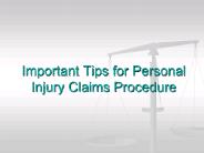 Important Tips for Personal Injury Claims Procedure