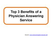 Top 3 Benefits of a Physician Answering Service