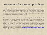 Acupuncture for shoulder pain Tulsa