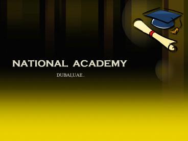 NATIONAL ACADEMY TRAINING INSTITUTE