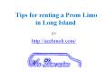 Tips for renting a Prom Limo in Long Island