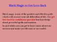 Black magic to get love back PowerPoint PPT Presentation