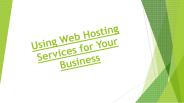 Using Web Hosting Services for Your Business