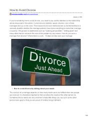 Preventing Divorce