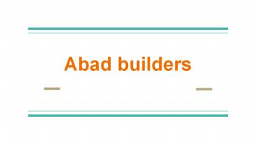 Luxury villas and apartments in kochi | Abad Builders