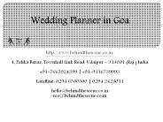 Wedding Planner in Goa