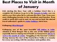Best Places to Visit in Month of January PowerPoint PPT Presentation
