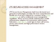 LTS SECURE ACCESS MANAGEMENT