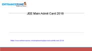 JEE Main Admit Card 2018 Download