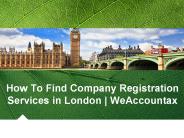 How To Find Company Registration Services in London | WeAccountax