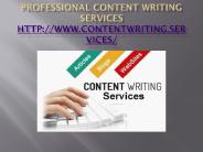 Content Writing services for website