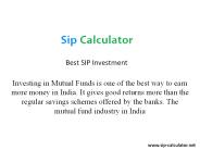 SIP Calculator - Calculate The Sip Investment