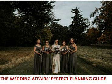 THE WEDDING AFFAIRS’ PERFECT PLANNING GUIDE