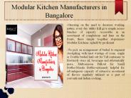 Modular Kitchen Manufacturers in Bangalore