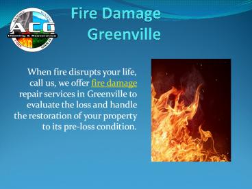 Fire Damage Greenville