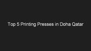 Top 5 Printing press in Qatar
