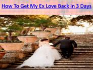 How To Get My Ex Love Back