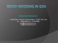 Beach Wedding in Goa