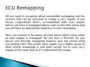 ECU remapping