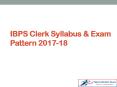 IBPS Clerk Syllabus and Exam Pattern 2017-18 PowerPoint PPT Presentation