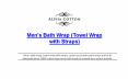 Mens bath wrap (towel wrap with straps) PowerPoint PPT Presentation
