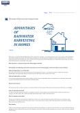 Advantages Of Rainwater Harvesting In Homes PowerPoint PPT Presentation