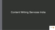 Content Writing Services India