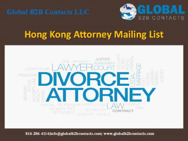 Hong Kong Attorney Mailing List