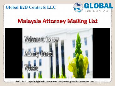 Malaysia  Attorney Mailing List