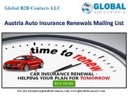 Austria Auto Insurance Renewals Mailing List