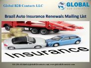 Brazil Auto Insurance Renewals Mailing List
