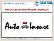 Mexico Auto Insurance Renewals Mailing List