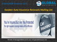 Sweden Auto Insurance Renewals Mailing List
