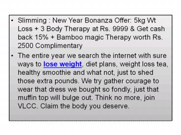 New Year Bonanza Offer