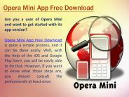 Opera Mini App Free Download
