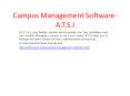 Campus Management Software-A.T.S.I PowerPoint PPT Presentation