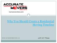 Why You Should Create a Residential Moving Timeline
