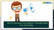 Post free classified ads in India- Jobiba