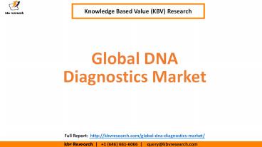Global DNA Diagnostics Market Size and Share