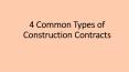 4 common types of construction contracts PowerPoint PPT Presentation