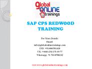 SAP CPS REDWOOD ONLINE TRAINING